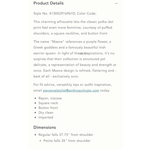 NWOT Anthro Maeve sailor button dress - Picture 6 of 7